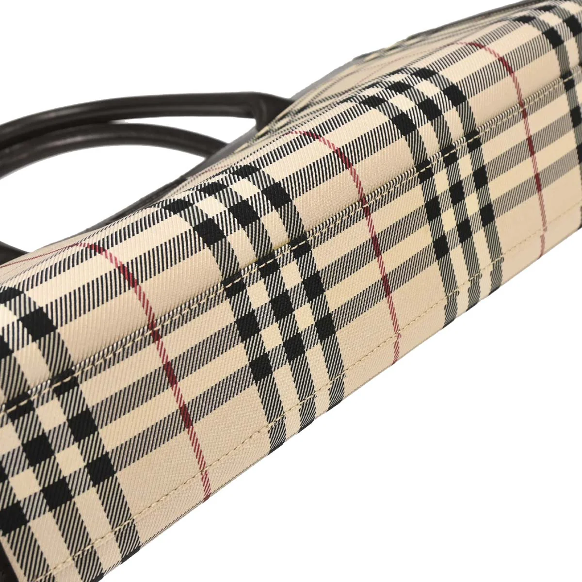 Burberry Beige Burberry Check Handbag - Image 3