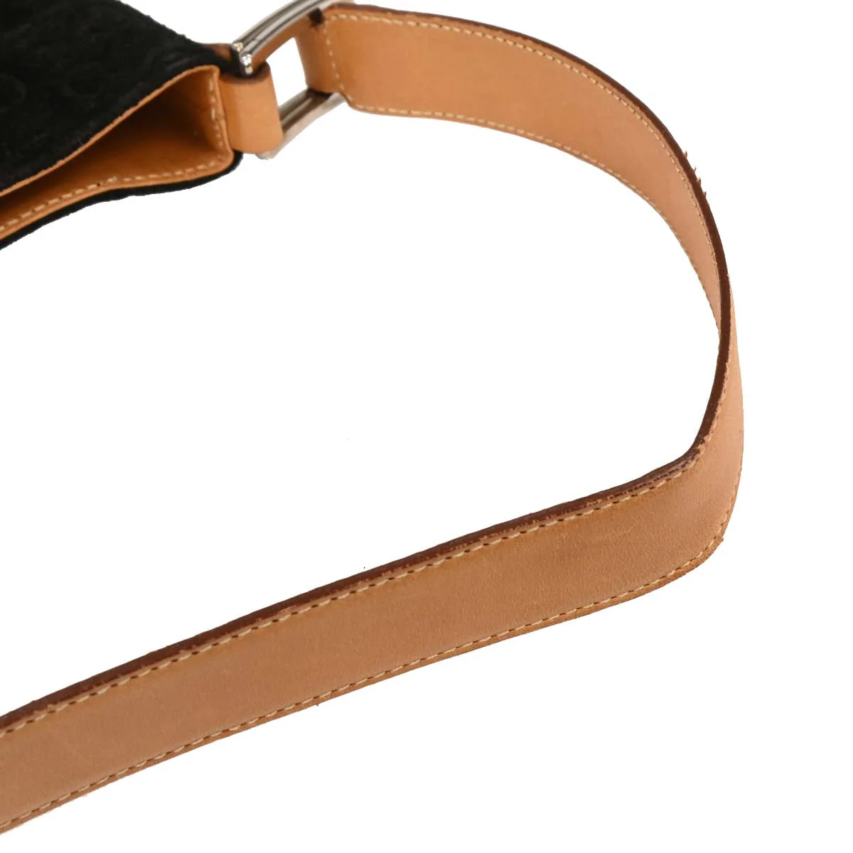 Celine Black Suede Macadam C Handbag - Image 3