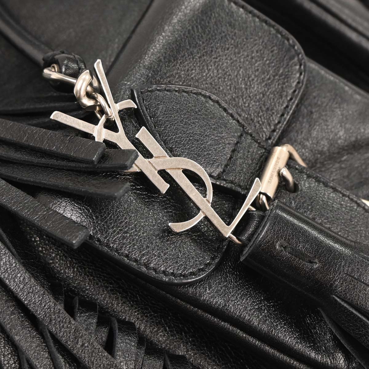 Saint Laurent Black Fringe Festival Backpack - Image 5