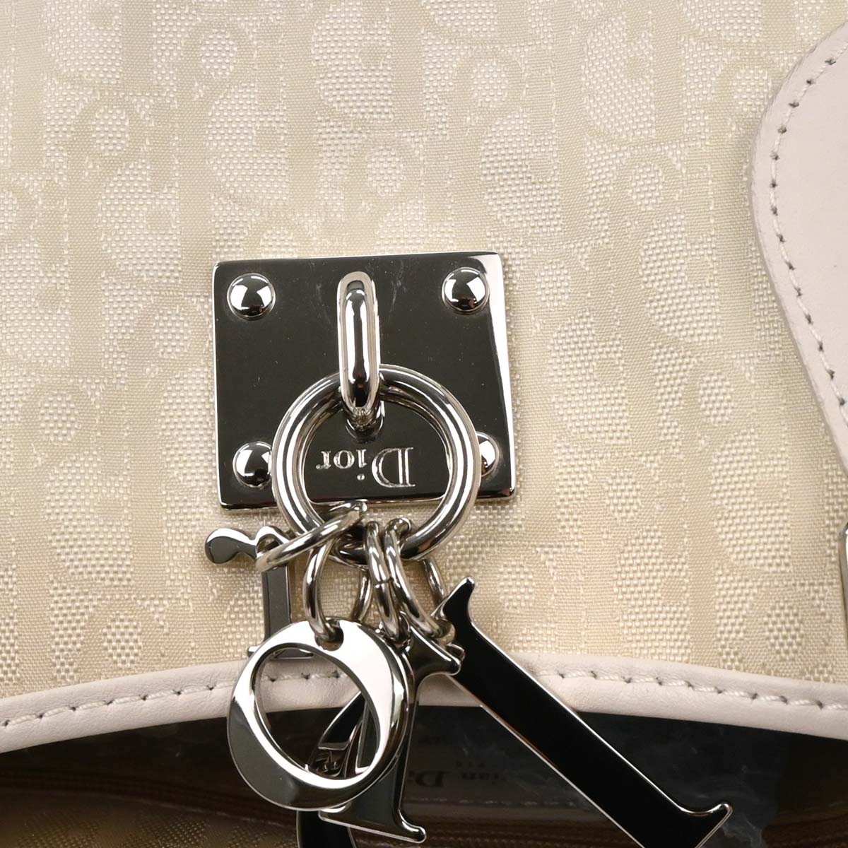 Christian Dior White Lovely Trotter Tote Bag - Image 6