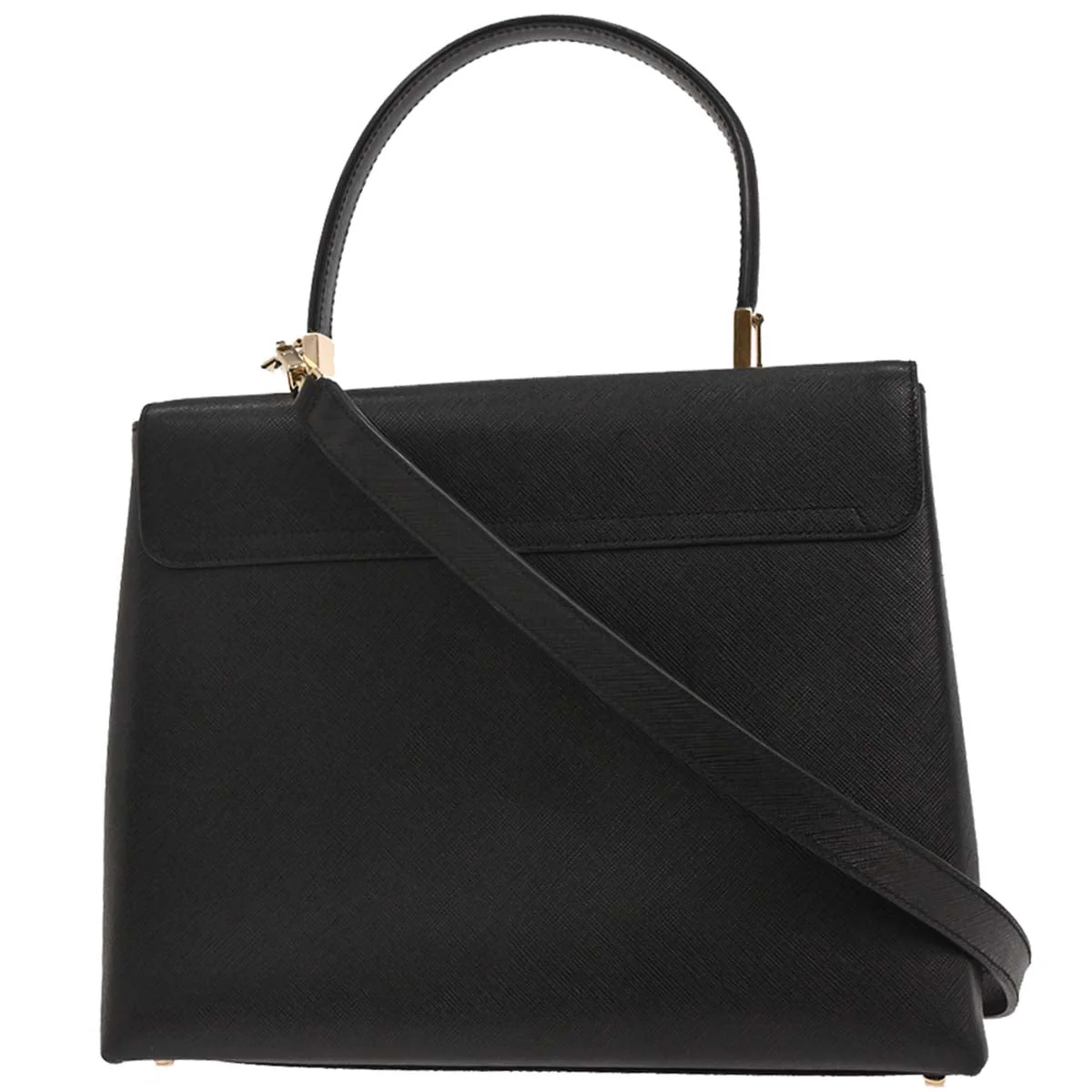 Salvatore Ferragamo Black Gancini 2way Shoulder Handbag - Image 2