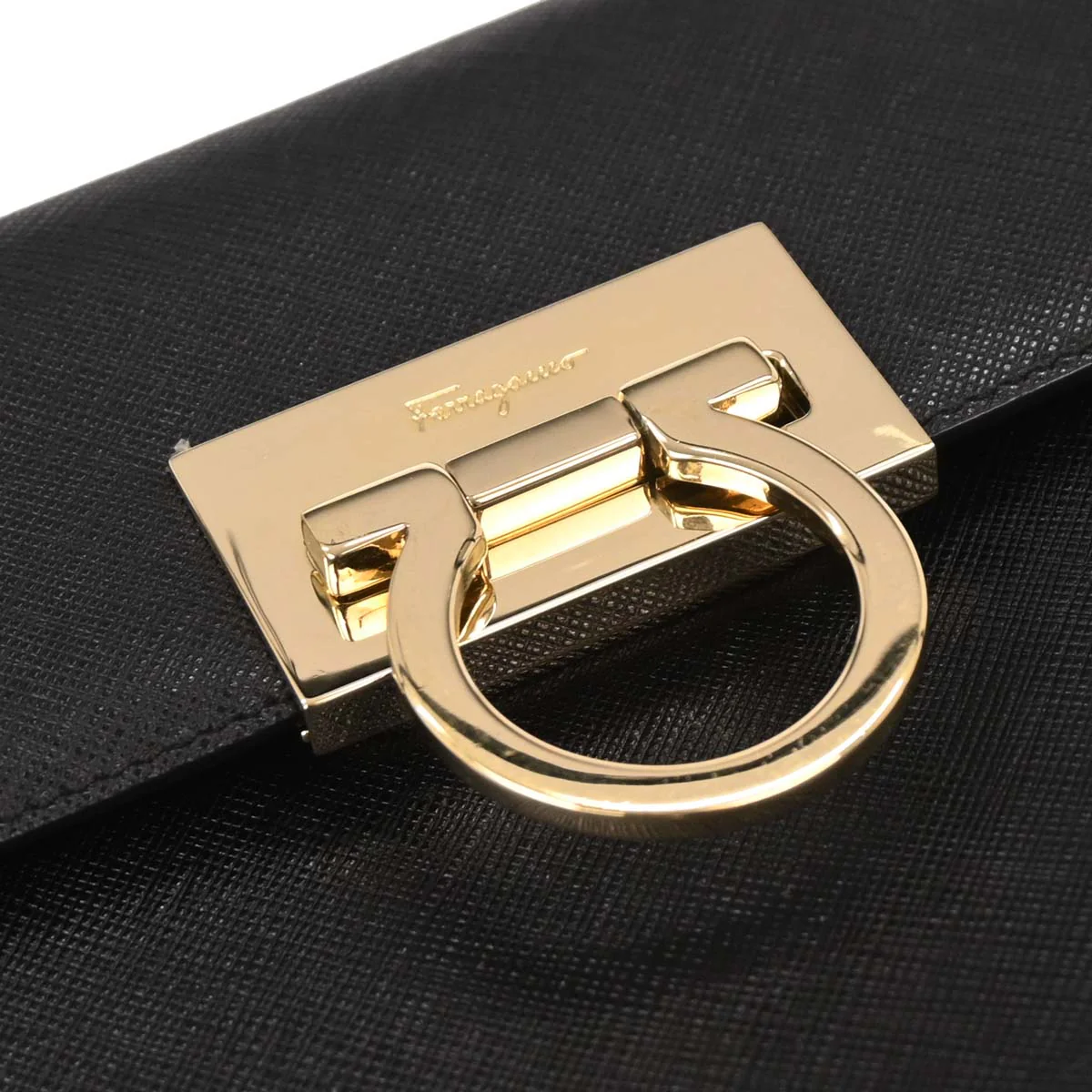 Salvatore Ferragamo Black Gancini 2way Shoulder Handbag - Image 5