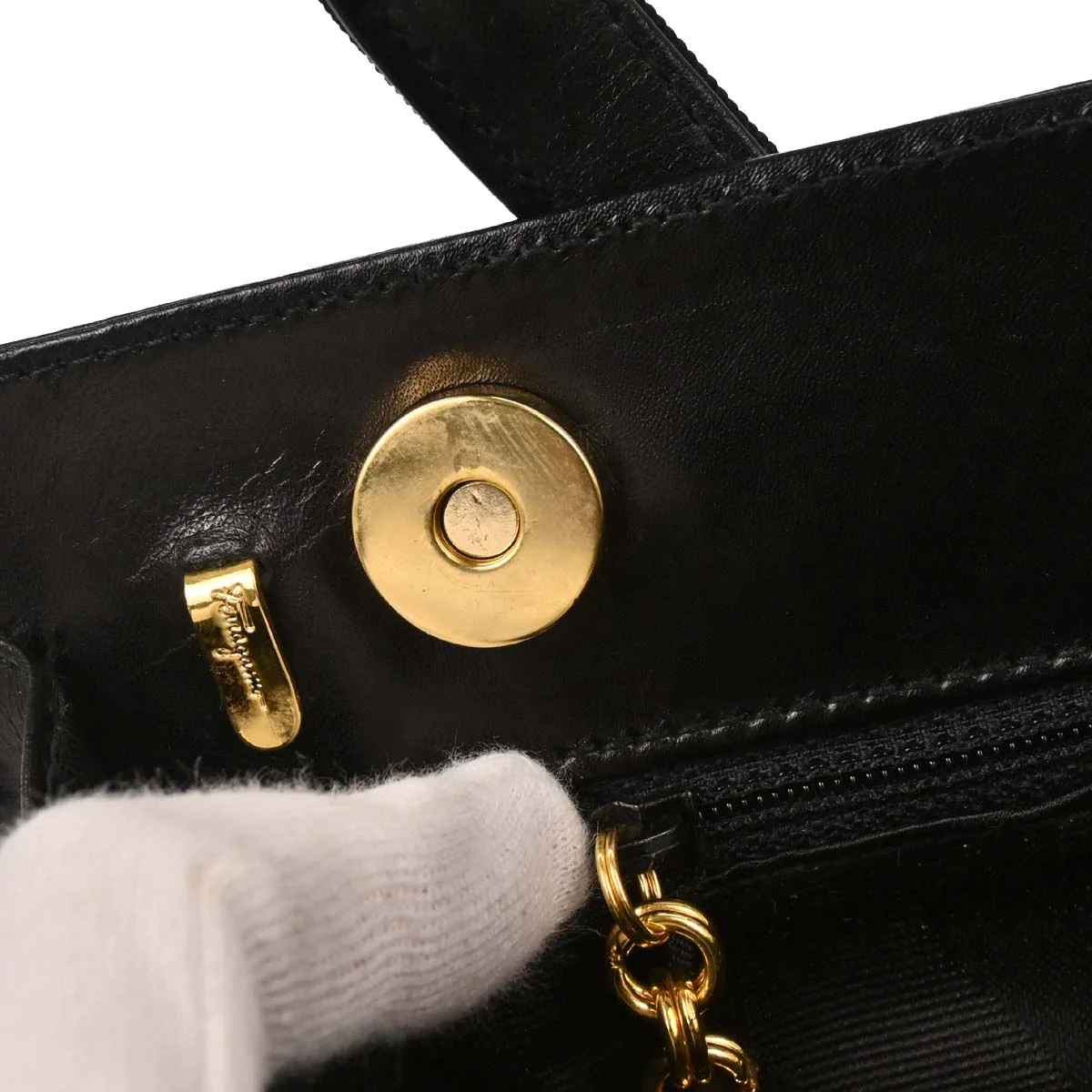 Salvatore Ferragamo Black Vara Bow 2way Shoulder Handbag - Image 8