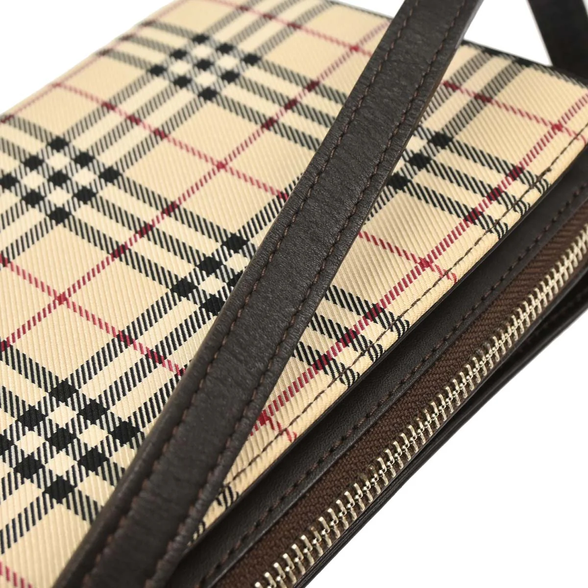 Burberry Beige Brown Burberry Check Handbag - Image 6