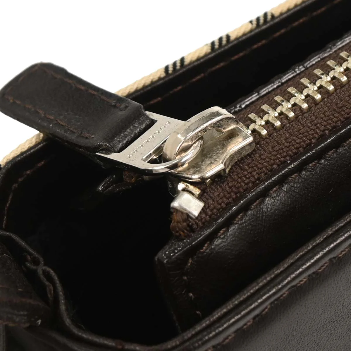 Burberry Beige Brown Burberry Check Handbag - Image 7