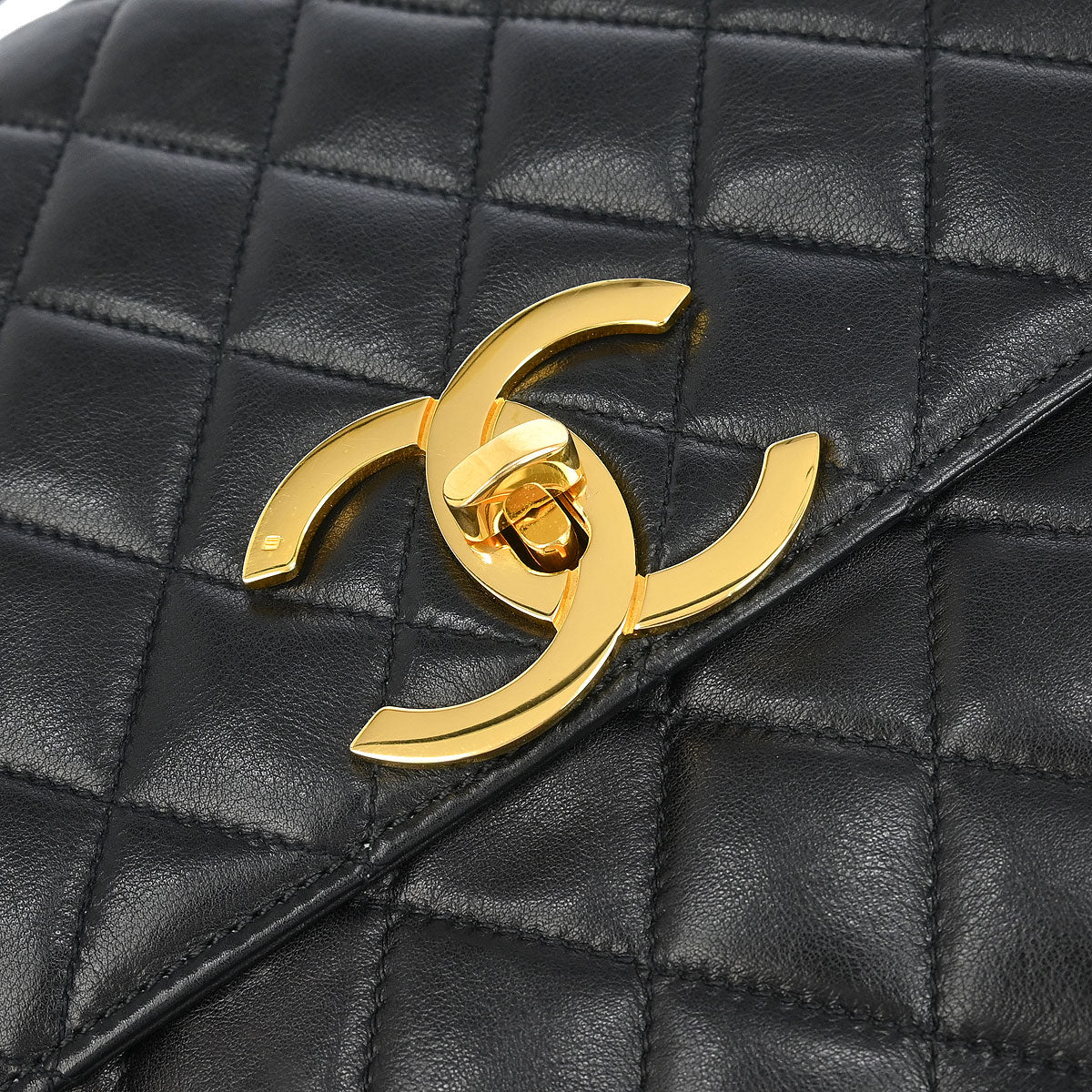 Chanel 1994-1996 Black Lambskin 2way Briefcase Handbag - Image 5