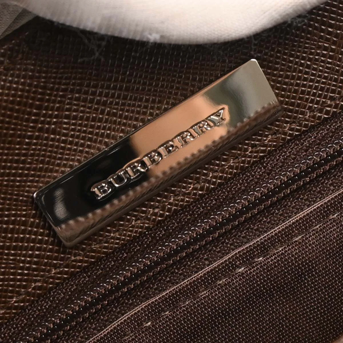 Burberry Beige Brown Burberry Check Tote Bag - Image 10