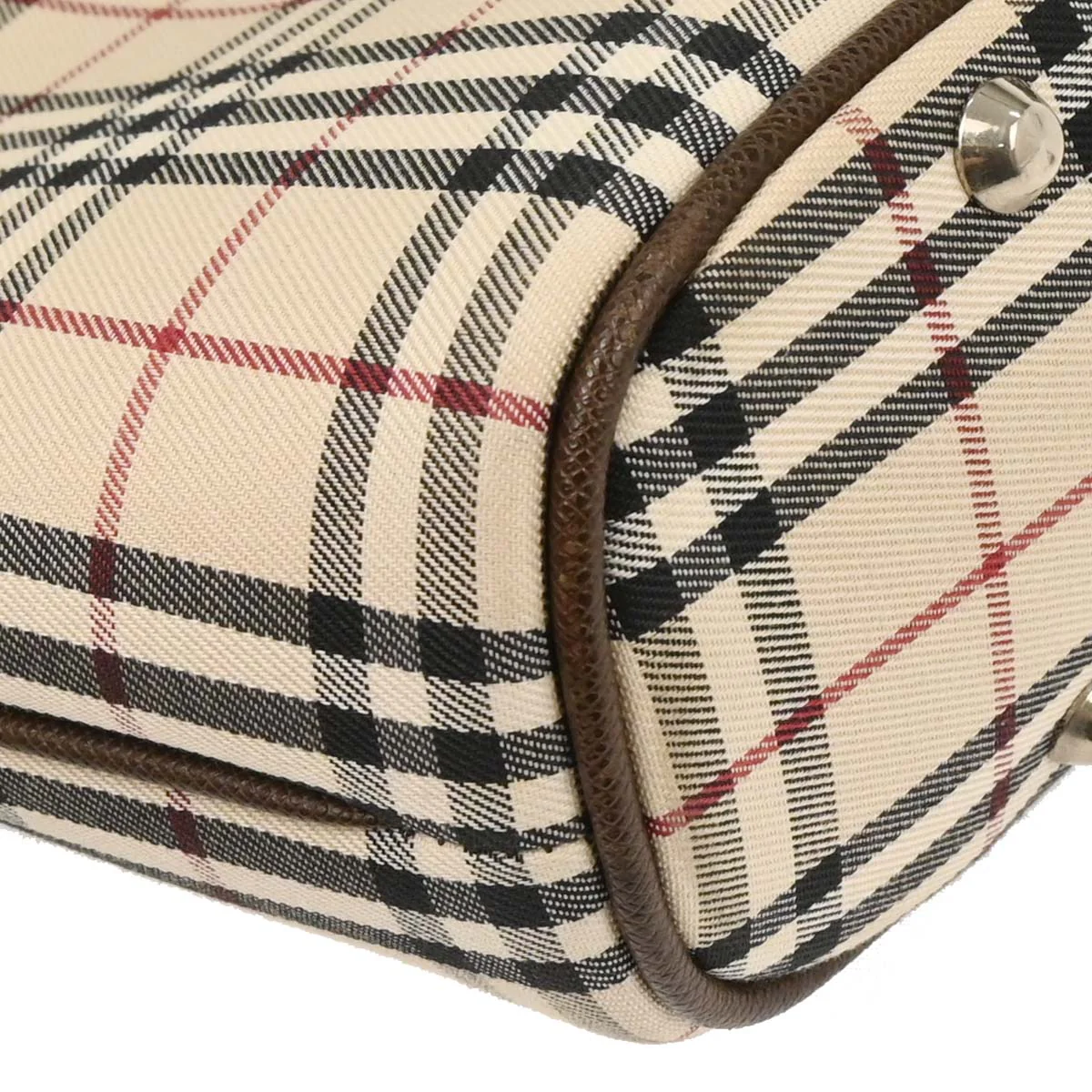 Burberry Beige Brown Burberry Check Tote Bag - Image 4