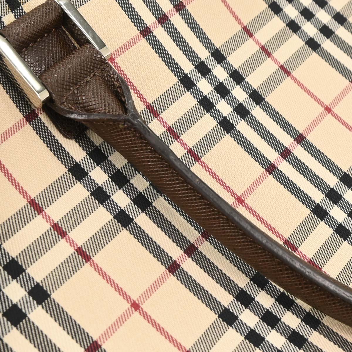 Burberry Beige Brown Burberry Check Tote Bag - Image 6