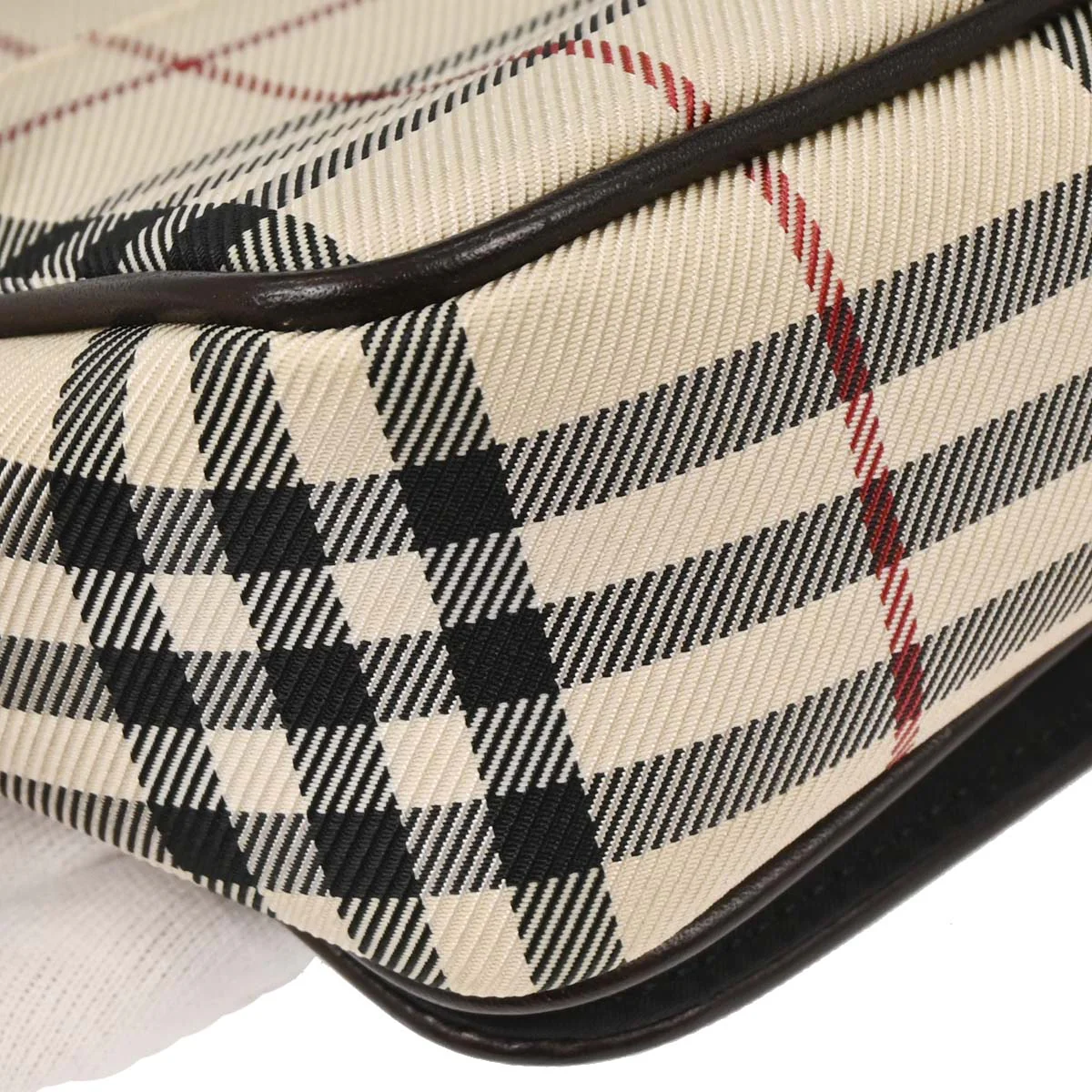 Burberry Beige Burberry Check Shoulder Bag - Image 4