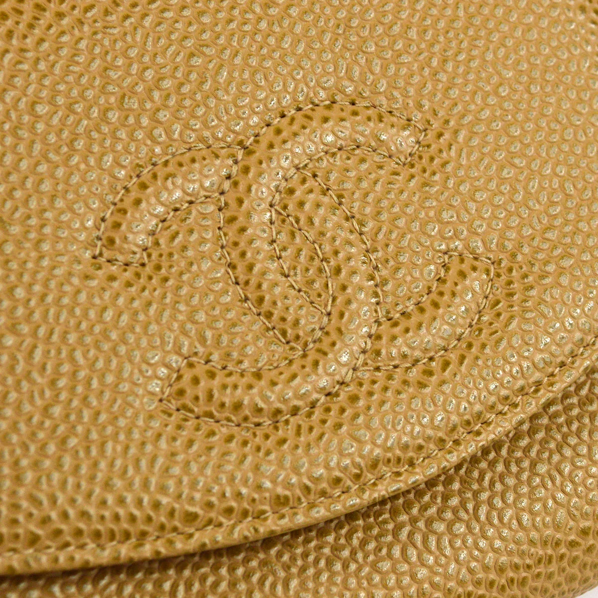 Chanel Bifold Wallet Beige Caviar - Image 3