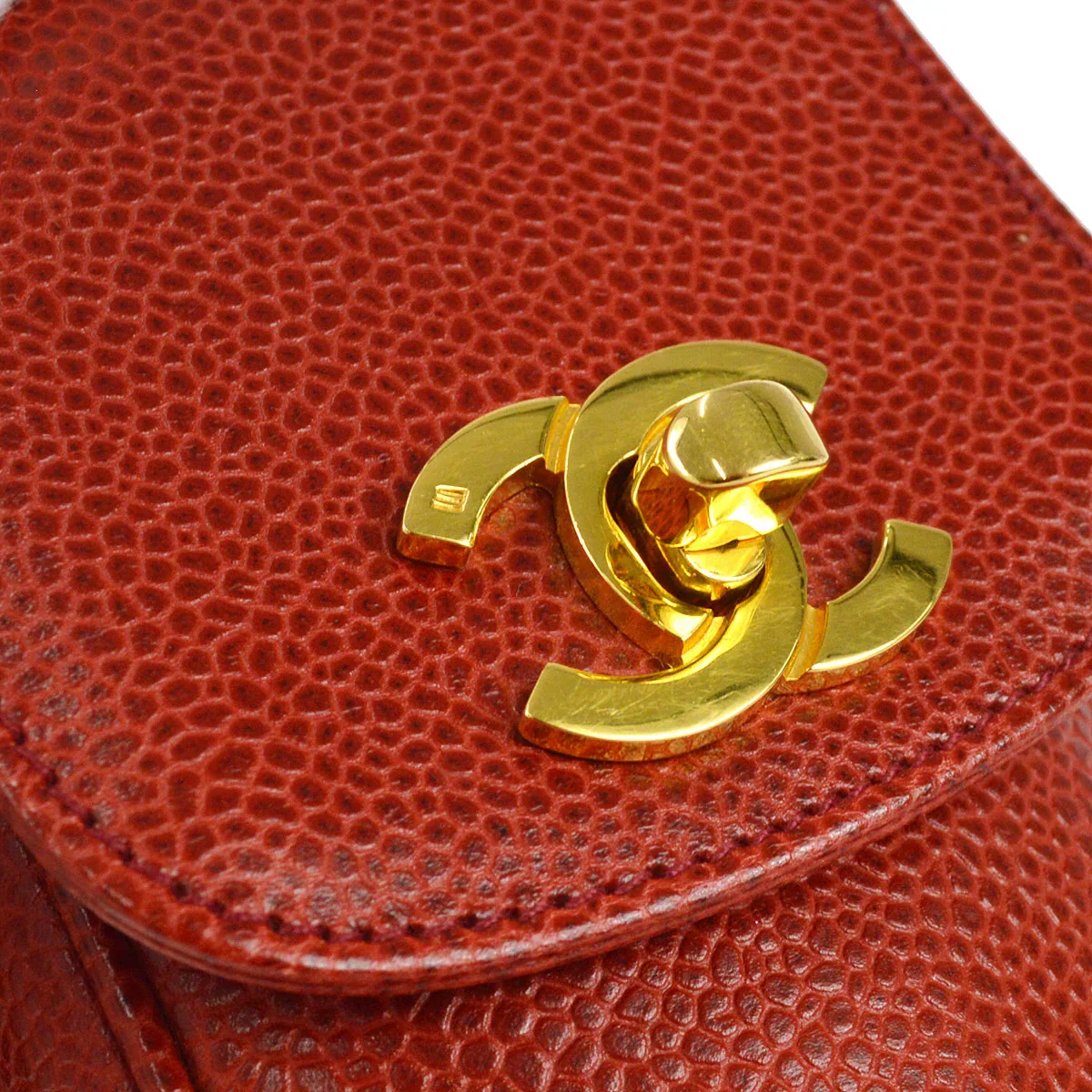 Chanel 1994-1996 Phone Case Red Caviar - Image 4