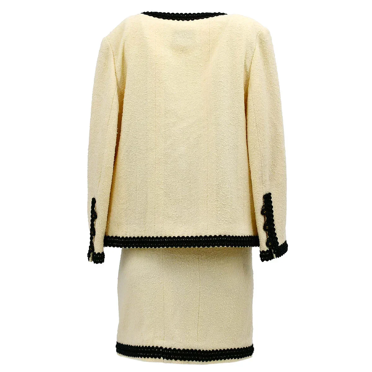 Chanel Setup Suit Jacket Skirt Ivory 94P #38 - Image 2