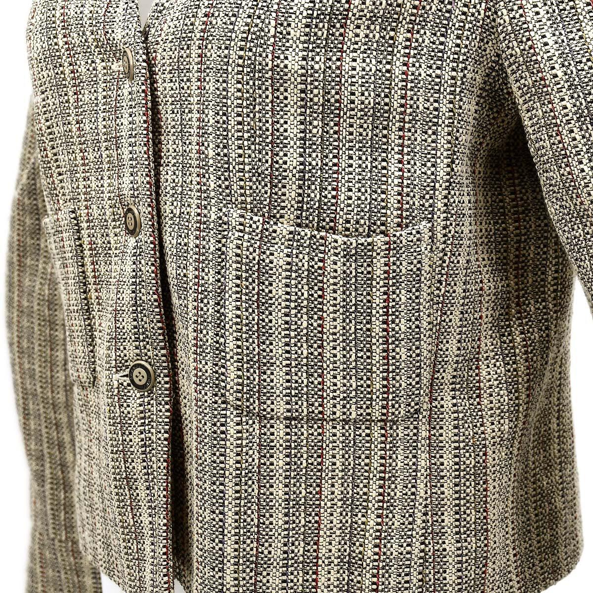 Chanel Collarless Jacket Beige 03P #44 - Image 5
