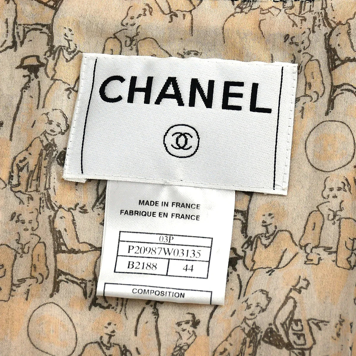 Chanel Collarless Jacket Beige 03P #44 - Image 8