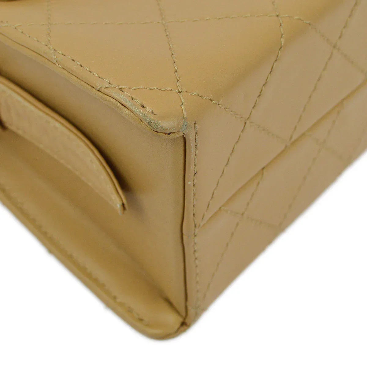 Chanel 1997-1999 Lambskin Mademoiselle Lock Shoulder Bag - Image 4