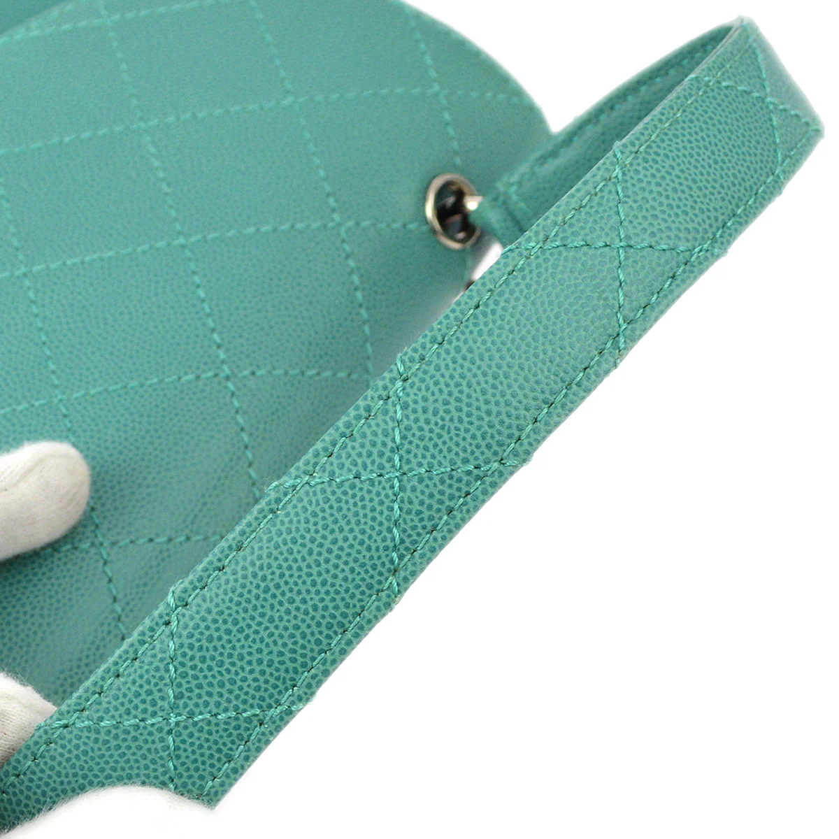 Chanel 1997-1999 Caviar Letter Flap Handbag - Image 7