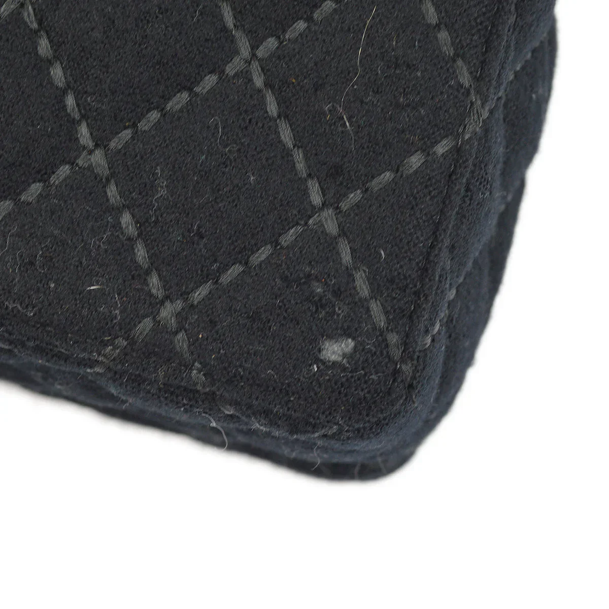 Chanel 2001-2003 Black Wool Wild Stitch Vanity Handbag - Image 3