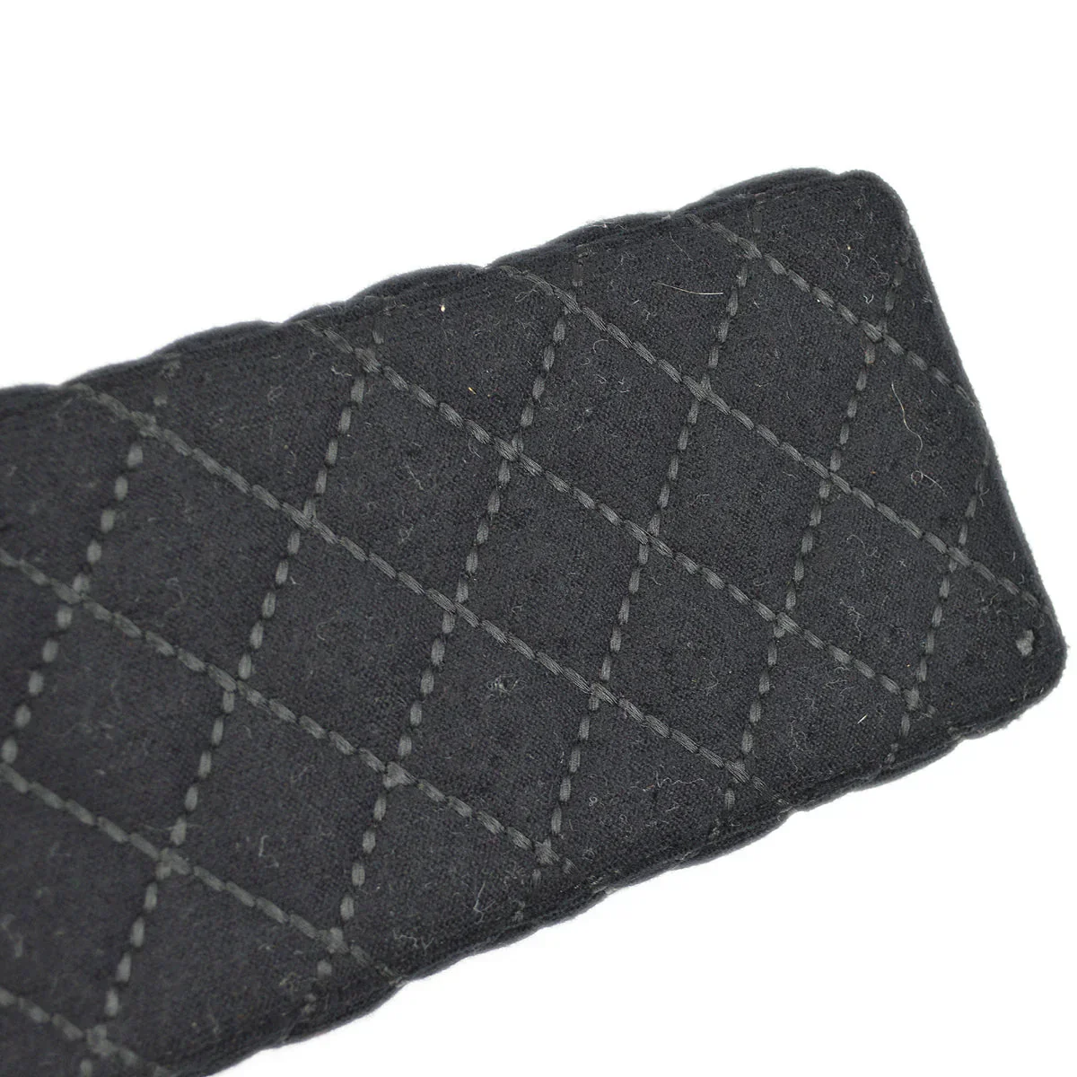 Chanel 2001-2003 Black Wool Wild Stitch Vanity Handbag - Image 4