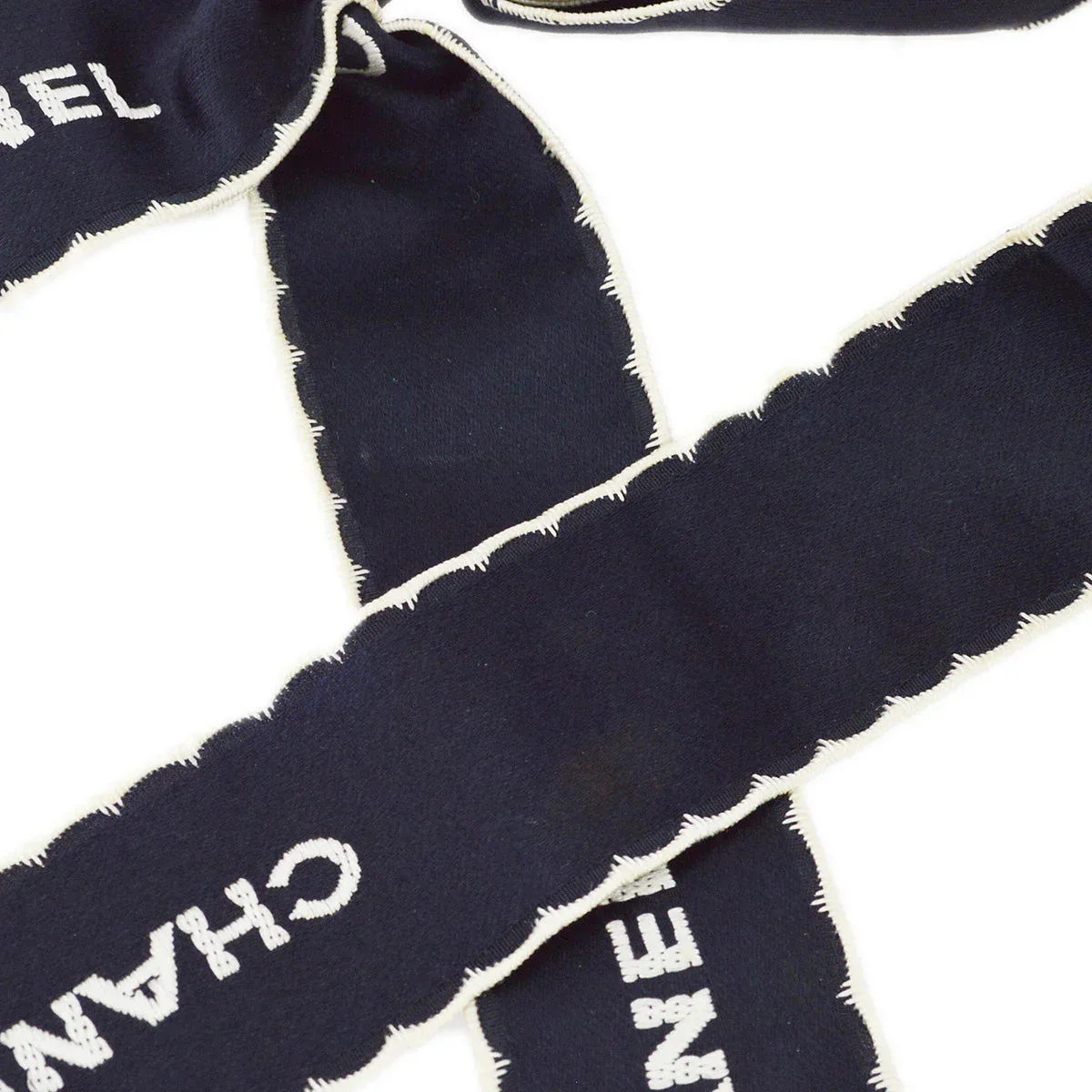 Chanel Bow Brooch Pin Navy - Image 2
