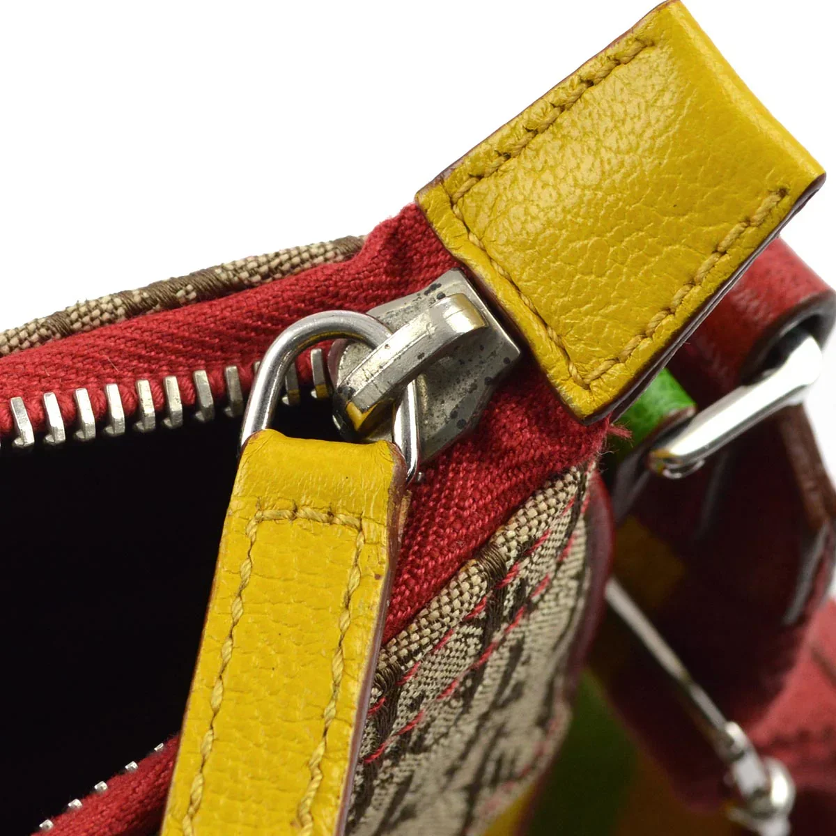 Christian Dior 2004 Rasta-Color Trotter Saddle Shoulder Bag - Image 9