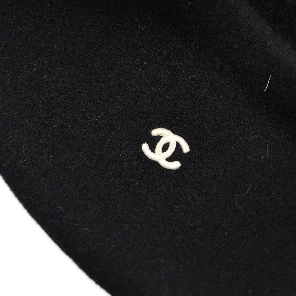 Chanel Oversize Black Hat Beret #57 Small Good - Image 5