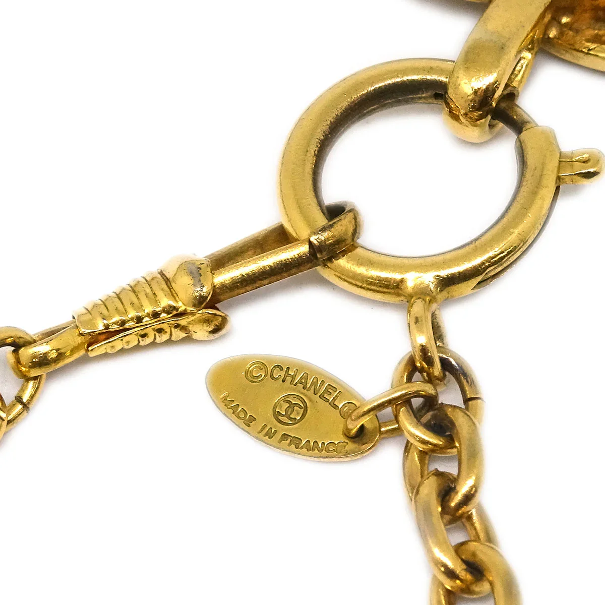 Chanel Gold CC Pendant Necklace 9982 - Image 4