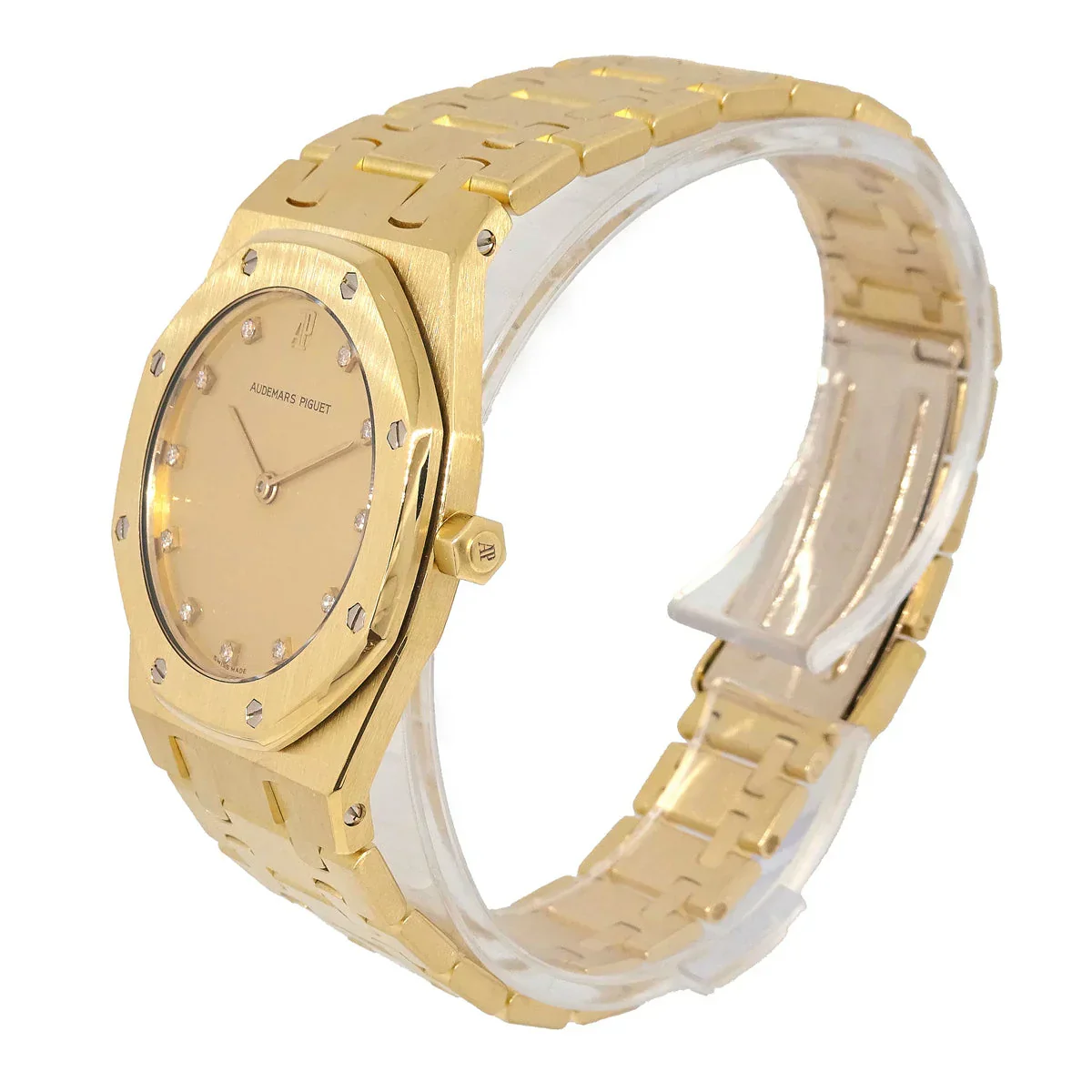 Audemars Piguet Royal Oak Quartz Watch 18KYG Diamond - Image 3