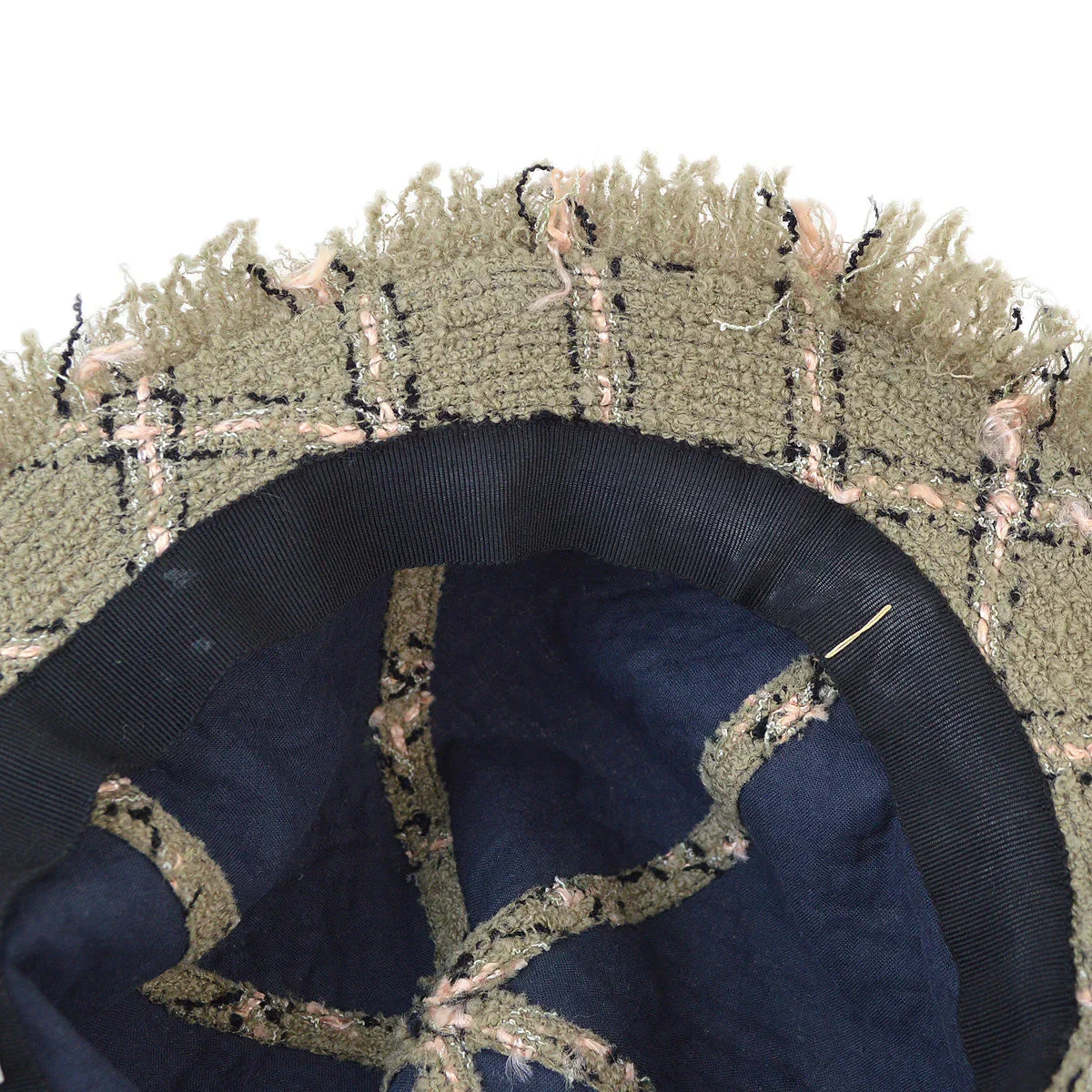 Chanel Tweed Hat #57 Gray Small Good - Image 5