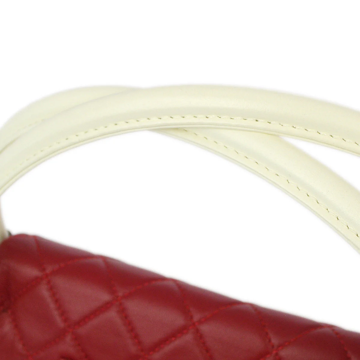 Chanel 2013-2014 Red Lambskin Small Hula Hoop Handbag - Image 5