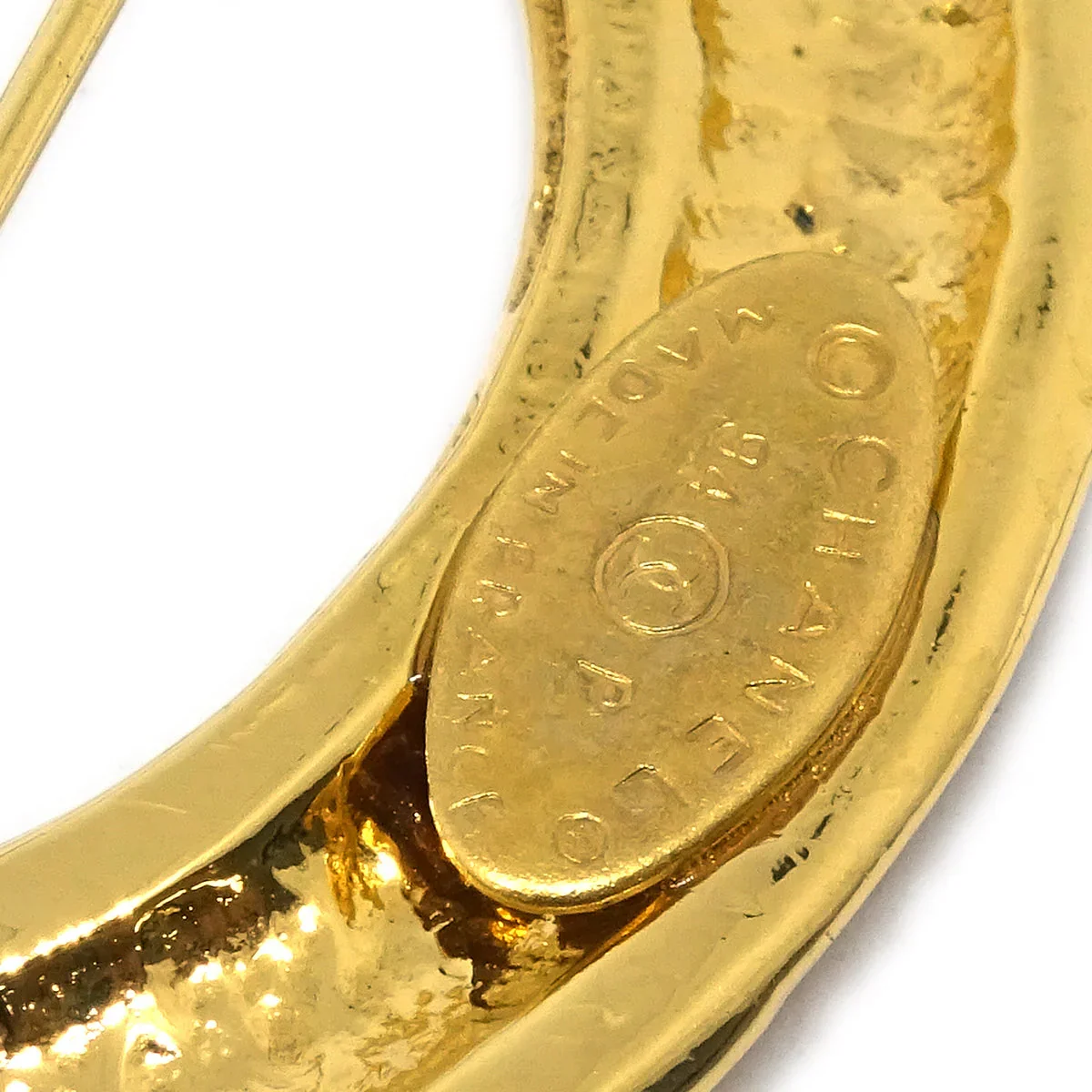 Chanel Hoop Brooch Pin Corsage Gold 94P - Image 3