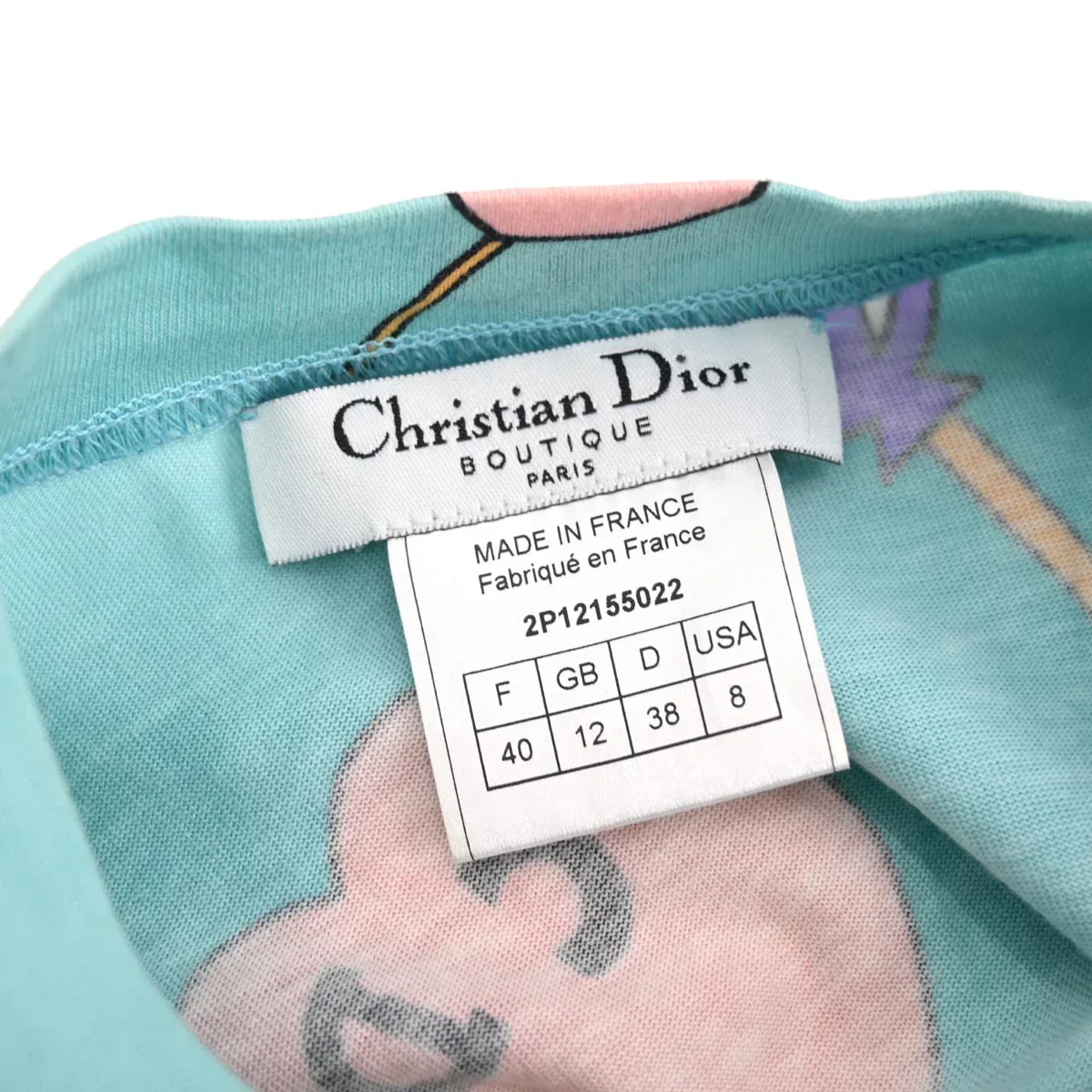 Christian Dior T-shirt Top Light Blue #40 - Image 9