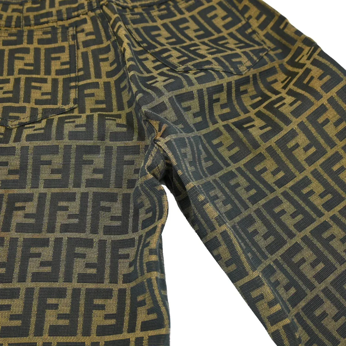 Fendi Zucca Long Pants Brown #42 - Image 4