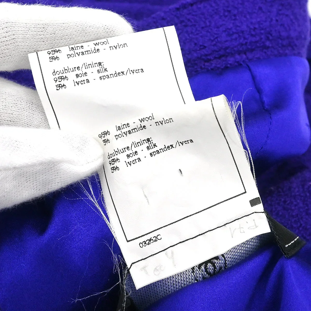 Chanel 1995 Setup Suit Jacket Skirt Purple #42 - Image 11