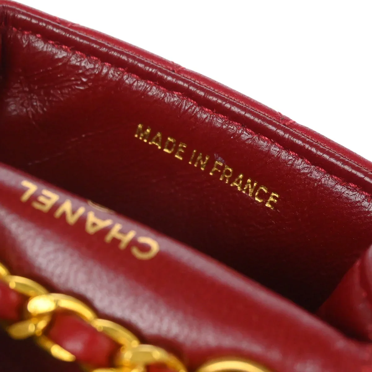 Chanel Red Lambskin Classic Flap Micro Bum Belt Bag - Image 9
