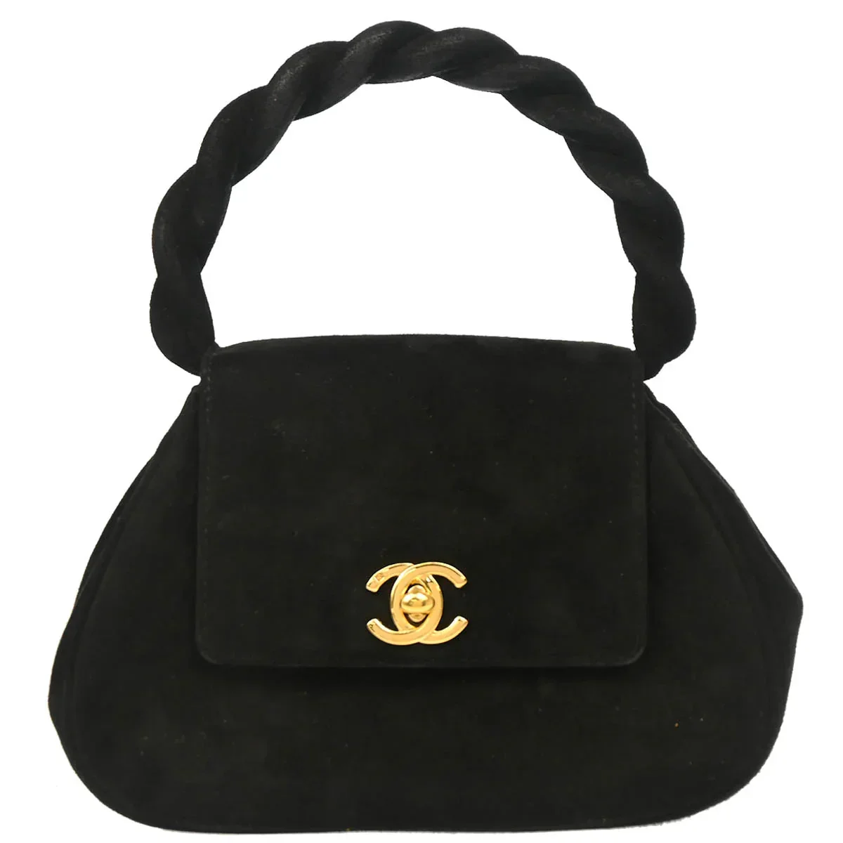 Chanel Black Suede Handbag