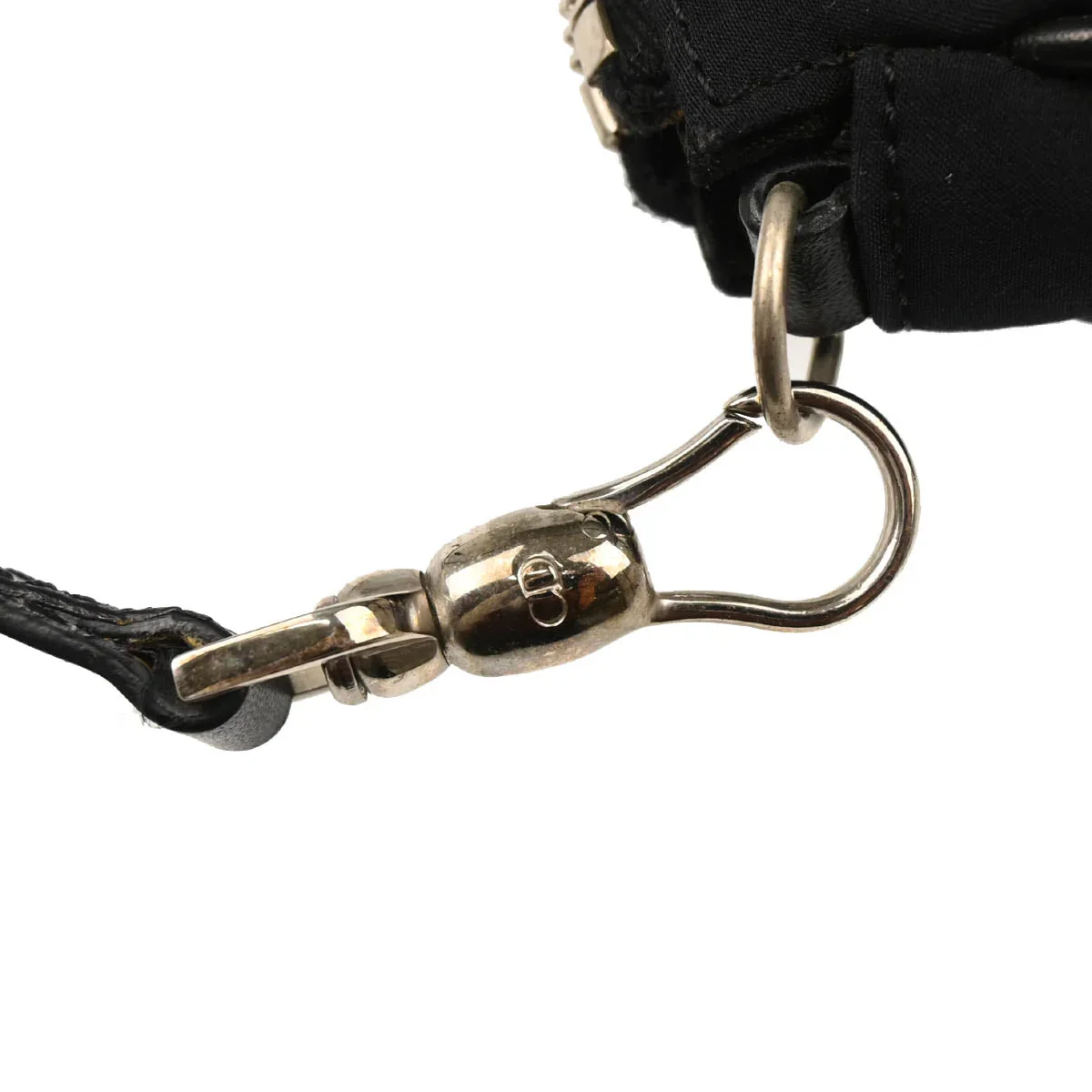 Christian Dior 2002 Black Canvas Saddle Handbag - Image 6