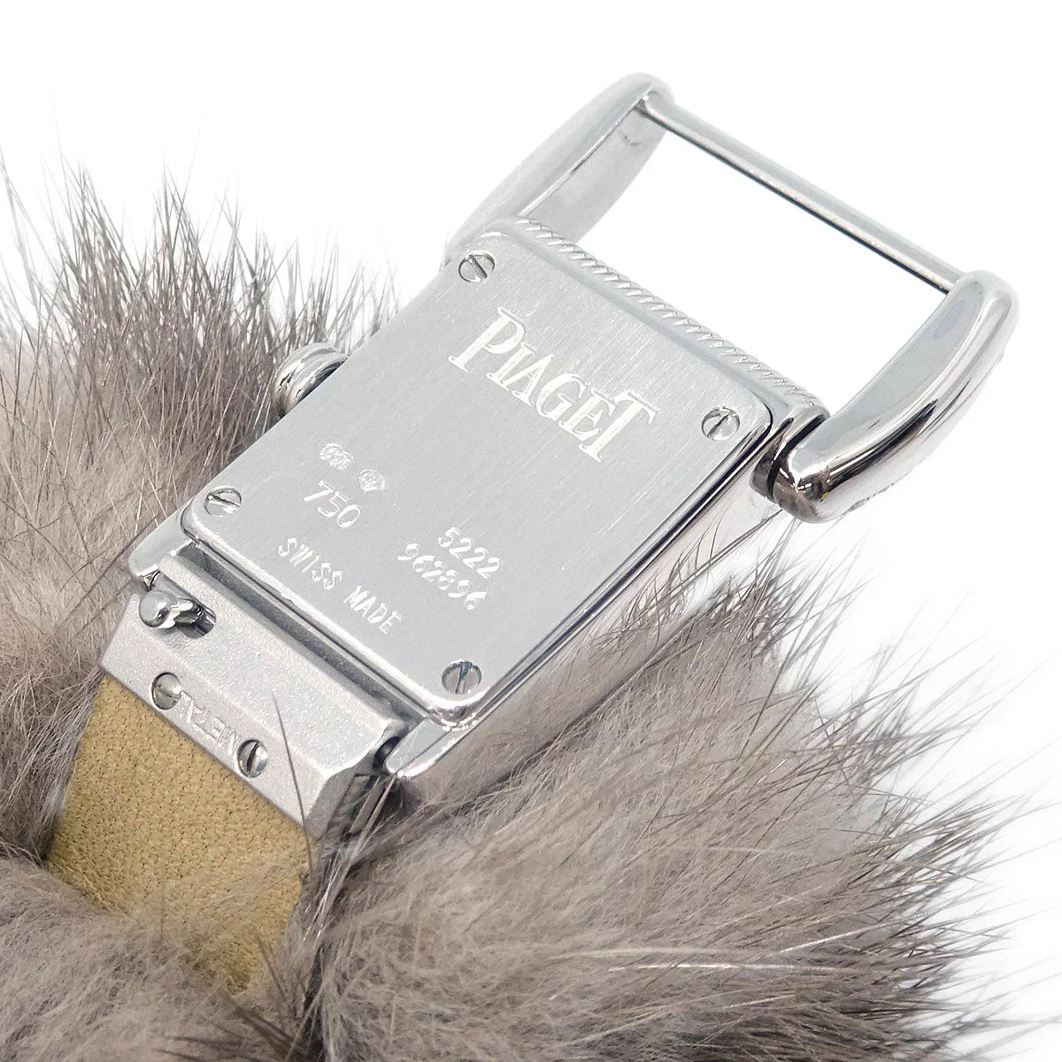 Piaget Miss Protocole Ref.5222 Quartz Watch 18KWG Diamond Fur - Image 8