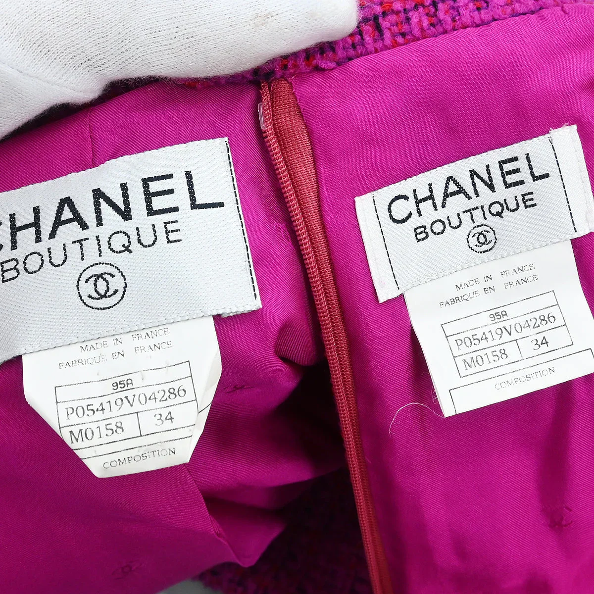 Chanel 1995 Setup Suit Jacket Skirt Purple #34 - Image 9