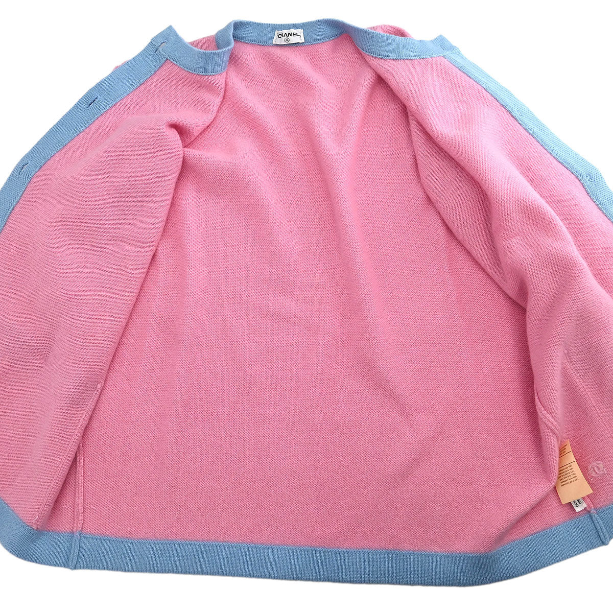 Chanel Set Cardigan Short Sleeve Top Pink #40 #36 - Image 8