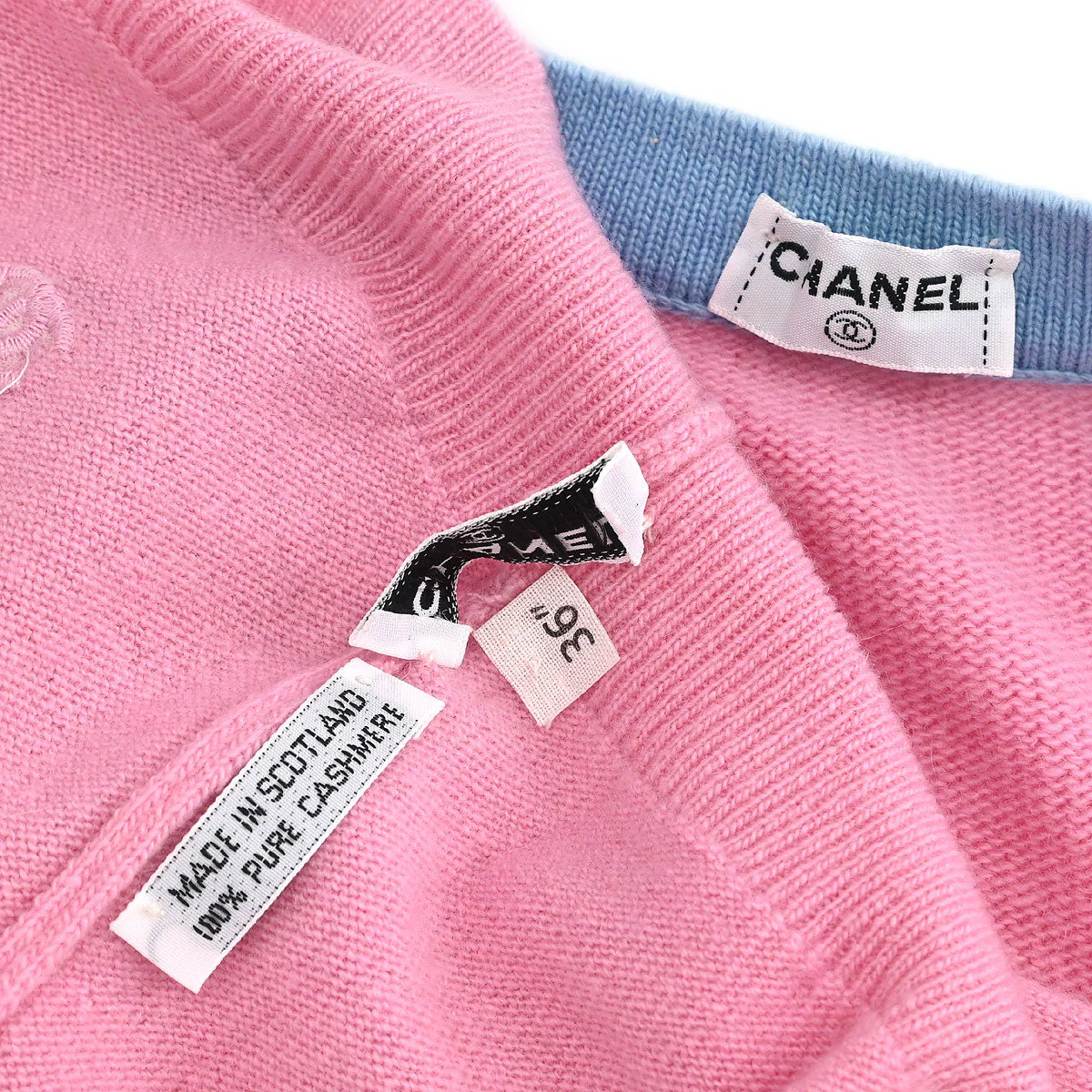 Chanel Set Cardigan Short Sleeve Top Pink #40 #36 - Image 9