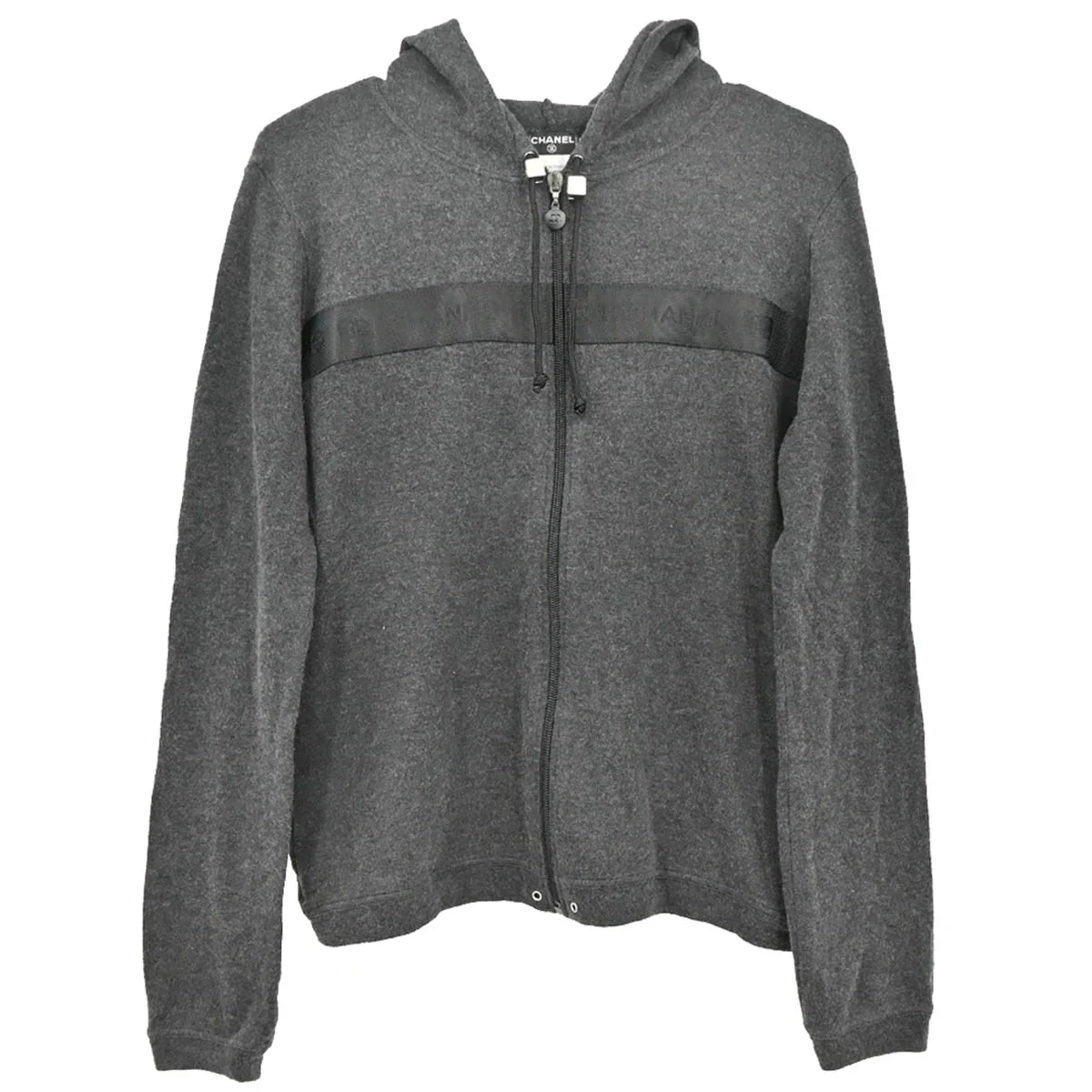 Chanel 2002 Zip Up Jacket Gray #38