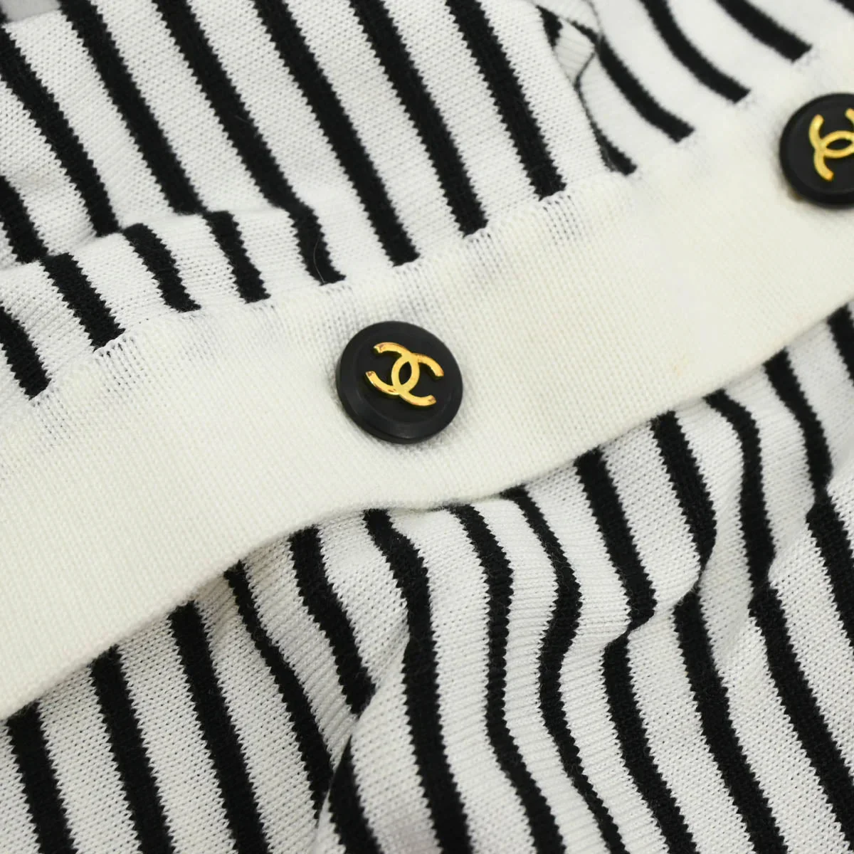Chanel Striped Cardigan White #40 - Image 5
