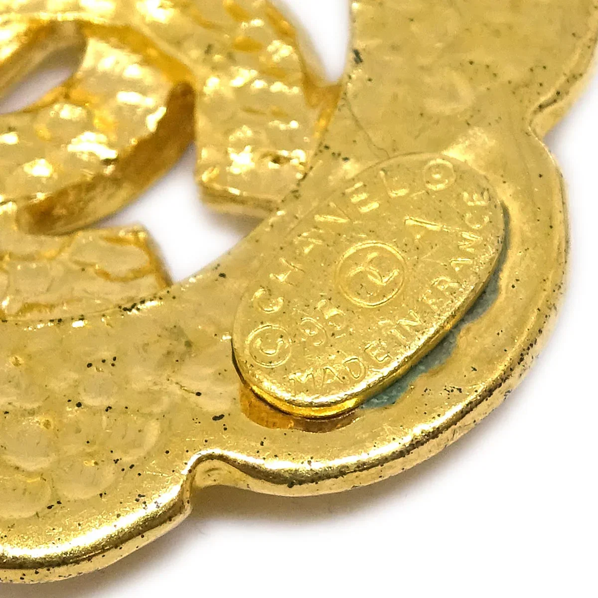 Chanel Rhombus Earrings Clip-On Gold 95A - Image 4