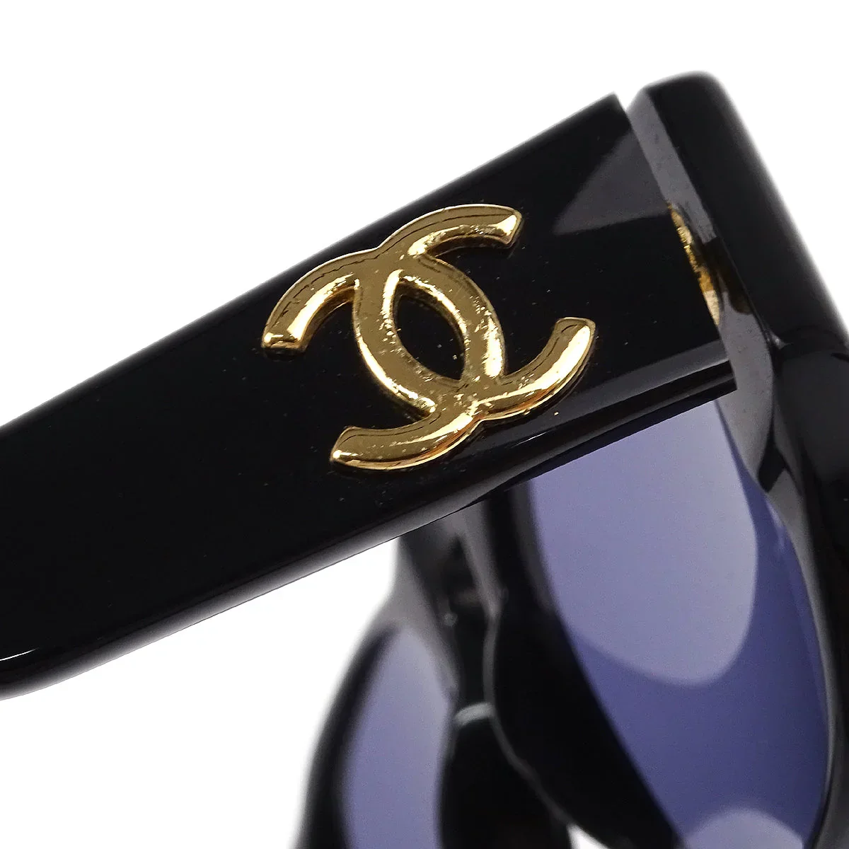 Chanel Sunglasses Eyewear Black Small Good - Image 6