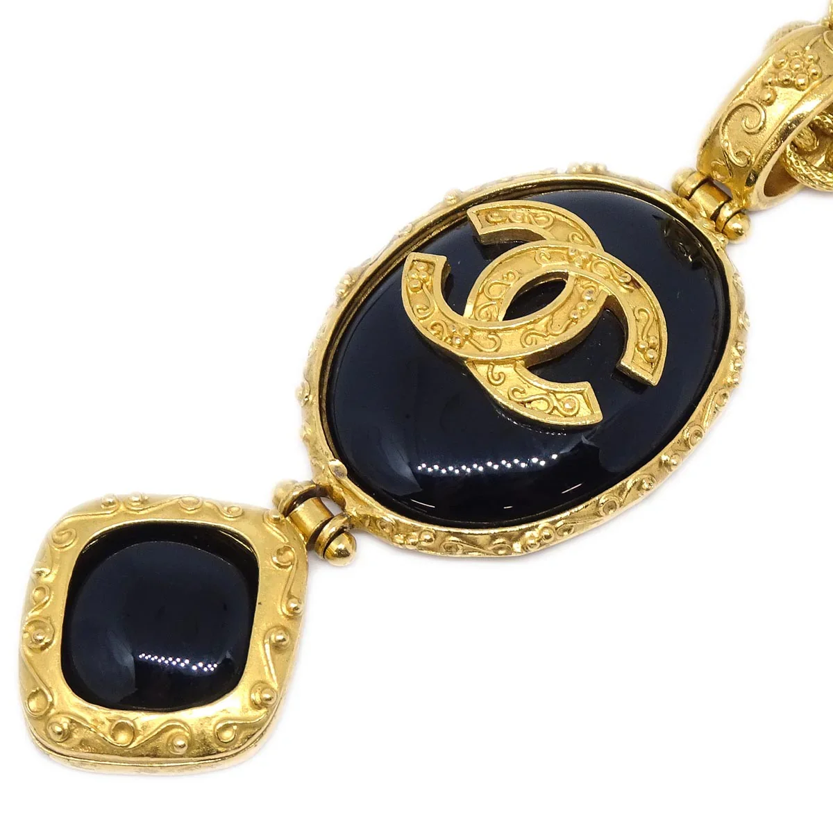 Chanel Gold Stone Chain Pendant Necklace 96A - Image 2
