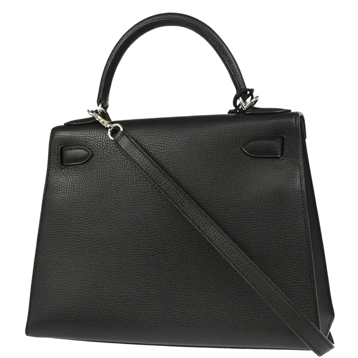 Hermes 2006 Black Togo Kelly 28 Sellier 2way Shoulder Handbag - Image 2