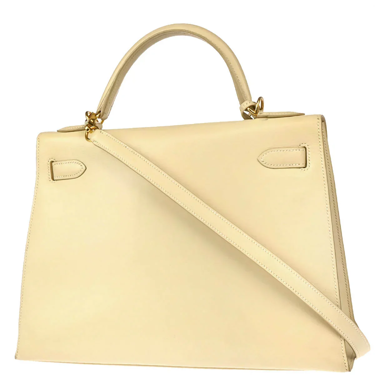 Hermes 2000 Beige Box Calf Kelly 32 Sellier 2way Shoulder Handbag - Image 2