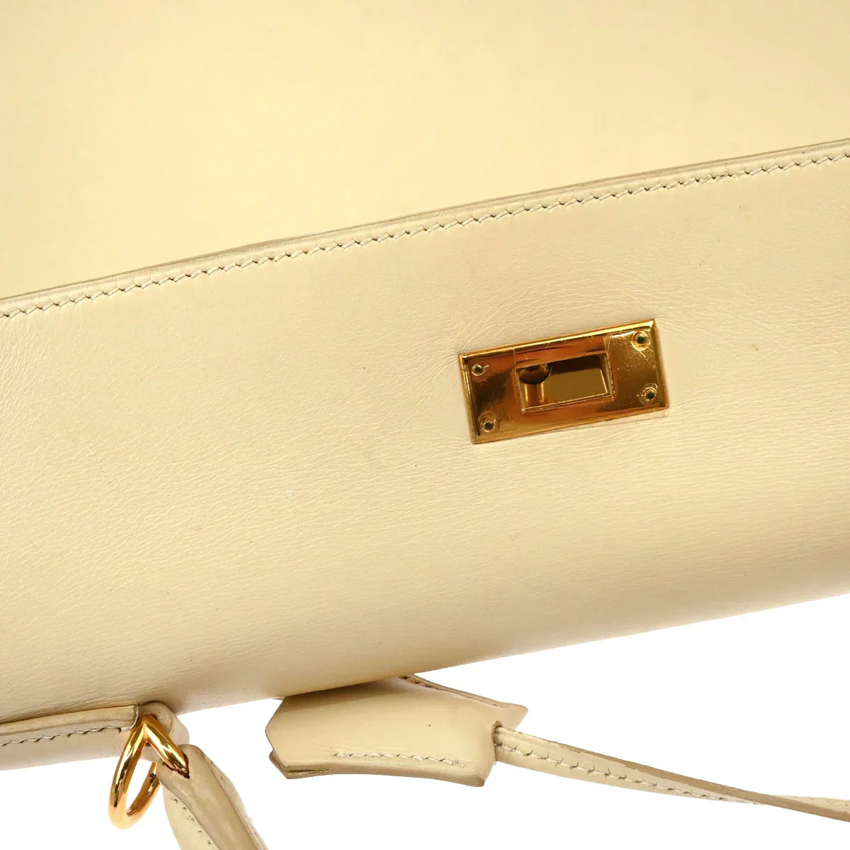 Hermes 2000 Beige Box Calf Kelly 32 Sellier 2way Shoulder Handbag - Image 7