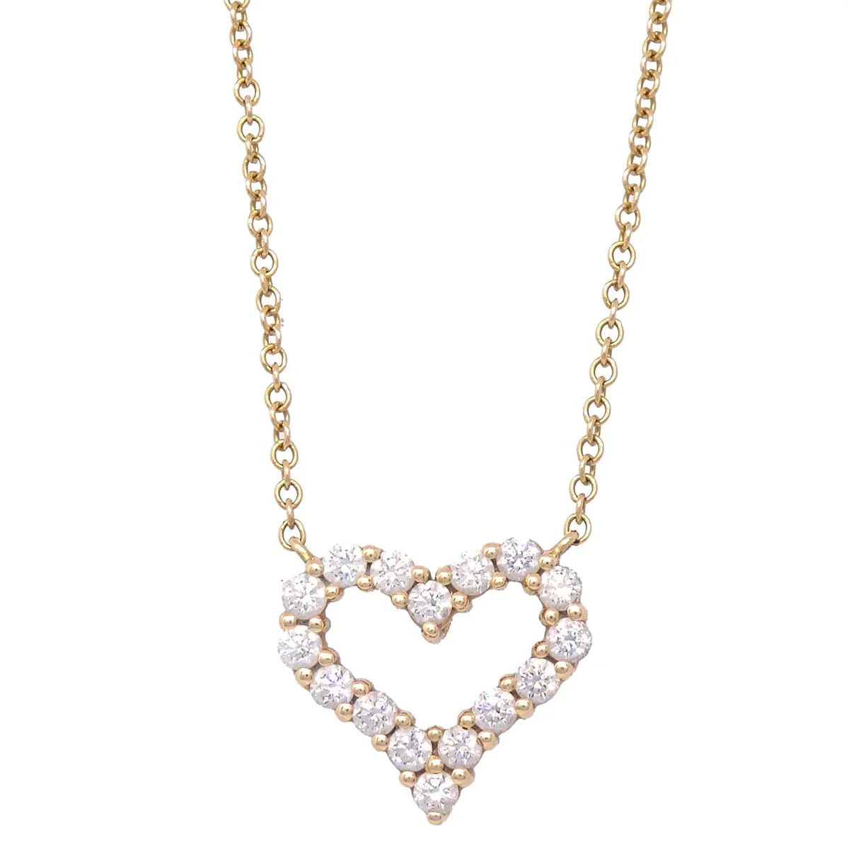 Tiffany & Co. Sentimental Heart Pendant Necklace AU750 Diamond